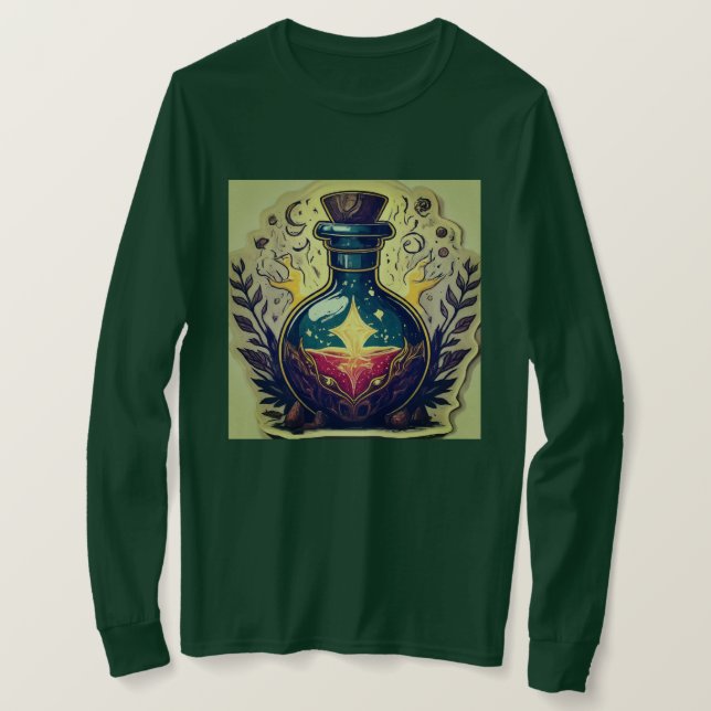 T-shirt Conception de l'autocollant de bouteille de potion (Design devant)