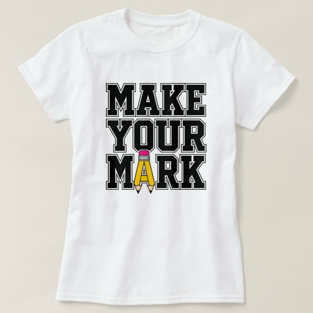 T-shirt Conception de l'école Faites Votre Marque (Design devant)
