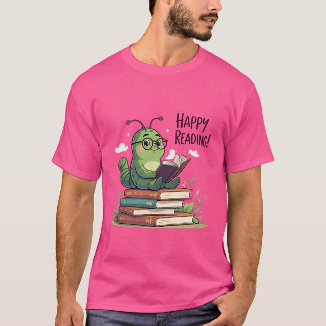 T-shirt Conception de lecture de vers de livre (Devant)