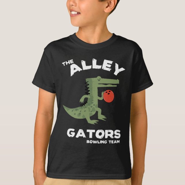 T-shirt Conception de l'équipe de bowling Alley Gators (Devant)