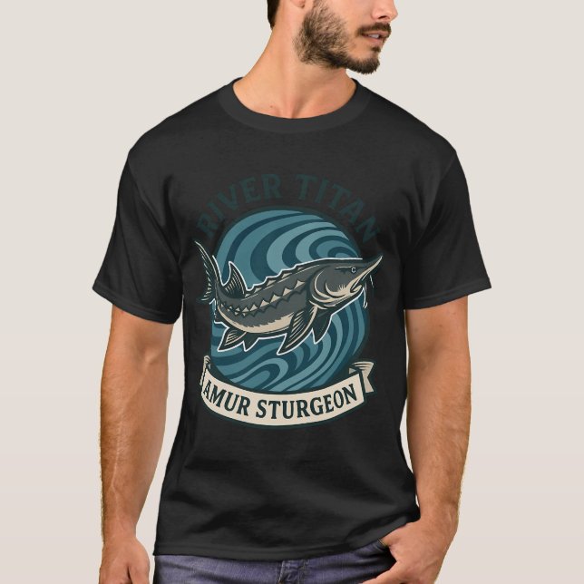 T-shirt Conception de l'esturgeon de l'Amour - Titan de la (Devant)
