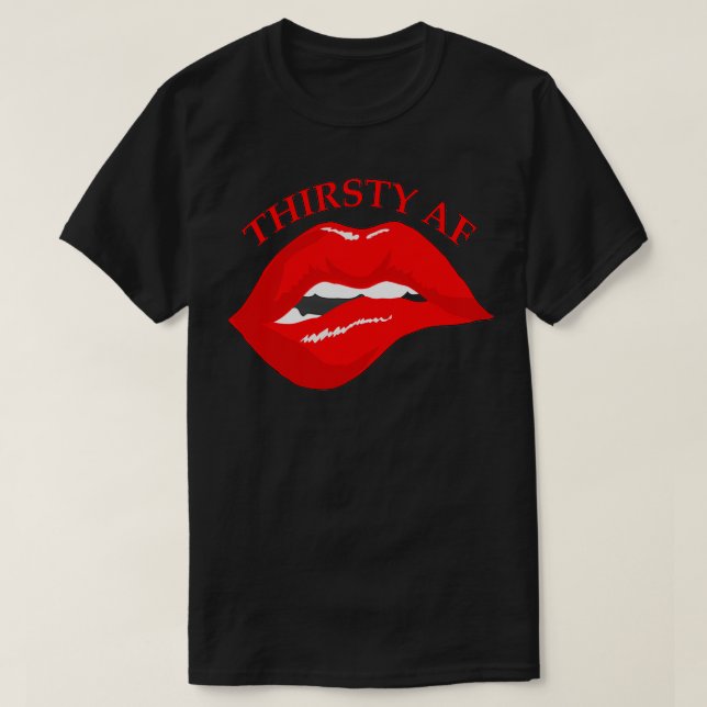 T-shirt conception de lèvres assoiffées (Design devant)