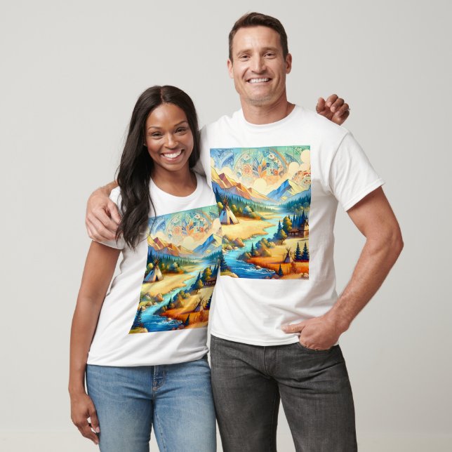 T-shirt Conception de l'expression symbolique de la vallée (Unisexe)