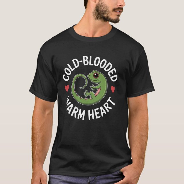 T-shirt Conception de lézard à cœur chaud et sang froid (Devant)