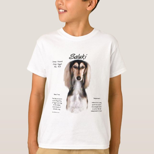 T-shirt Conception de l'histoire de Saluki (Devant)