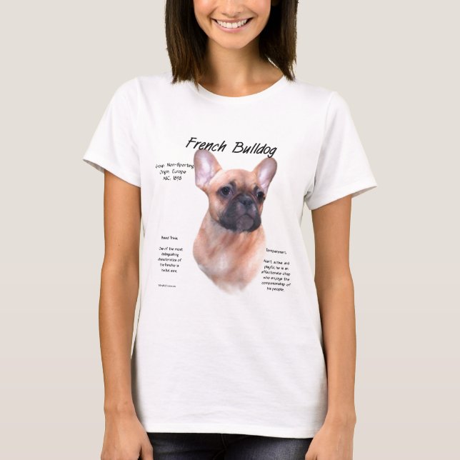 T-shirt Conception de l'histoire des Bulldog français (Devant)