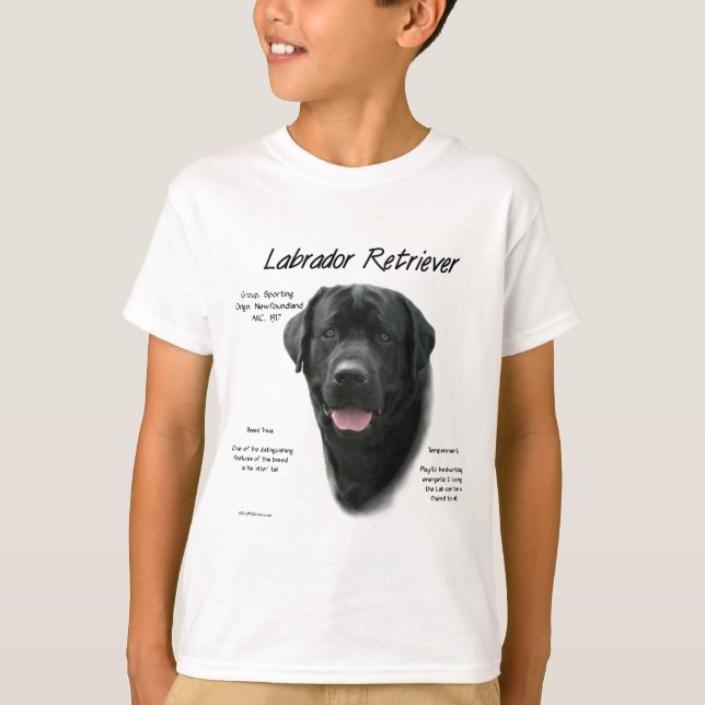 T-shirt Conception de l'historique du Labrador Retriever ( (Devant)