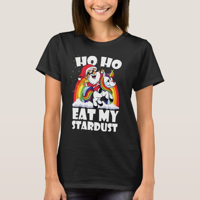 T-shirt Conception de licorne arc-en-ciel (Devant)