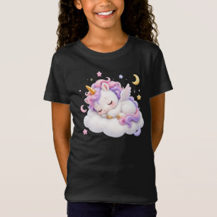 T-Shirt Conception de licorne de bébé endormi mignonne