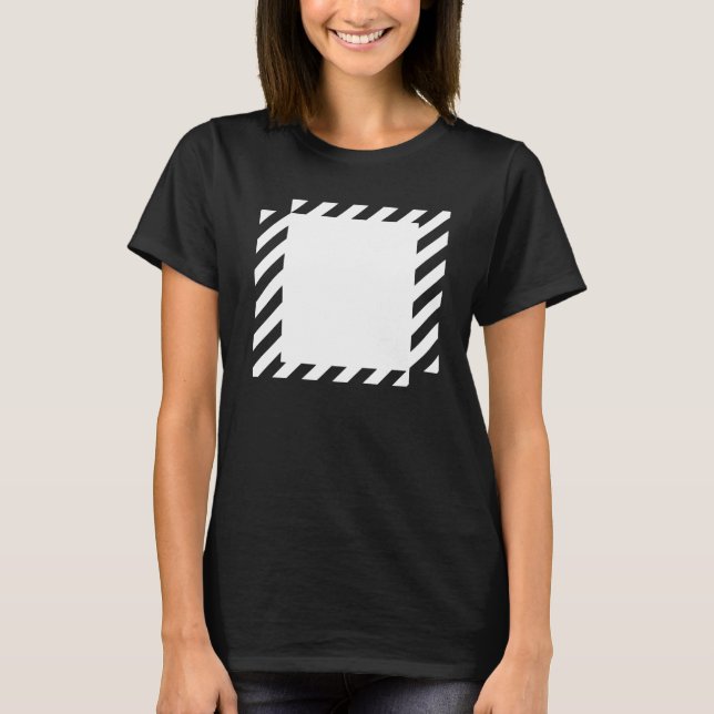 T-shirt conception de lignes carrés (Devant)
