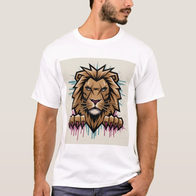 T-shirt "Conception de Lion Fierce - Embrassez votre force (Devant)