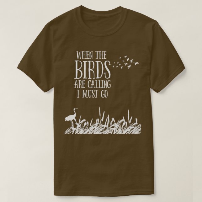 T-shirt Conception de l'observation des oiseaux quand les  (Design devant)