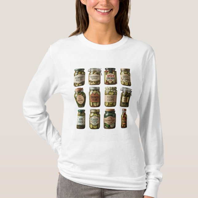 T-shirt Conception de logo de marque de pickles personnali (Devant)
