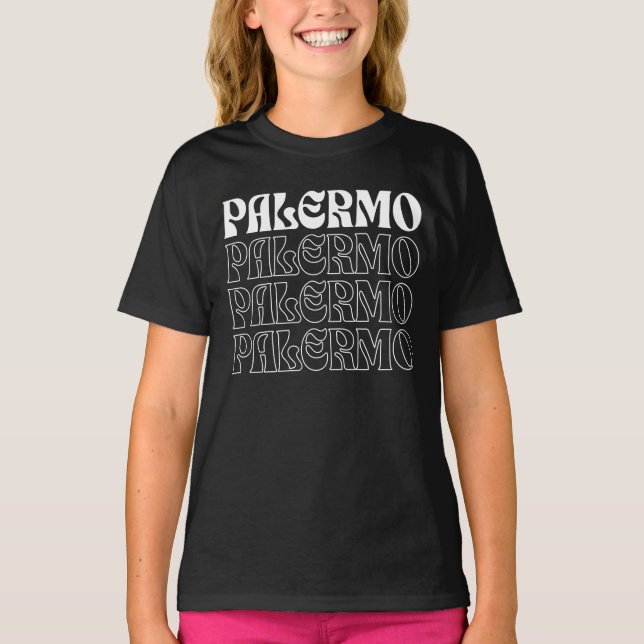 T-shirt conception de logo de Palerme (Devant)