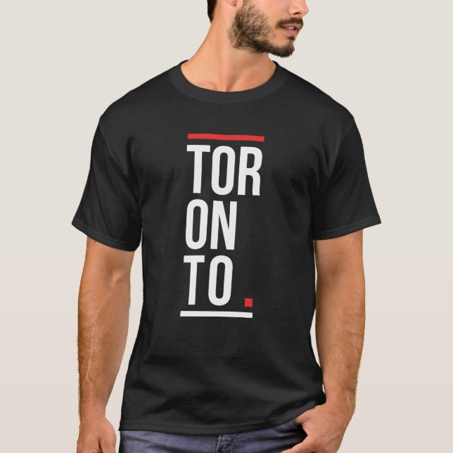 T-shirt conception de logo de Toronto ville canadienne (Devant)