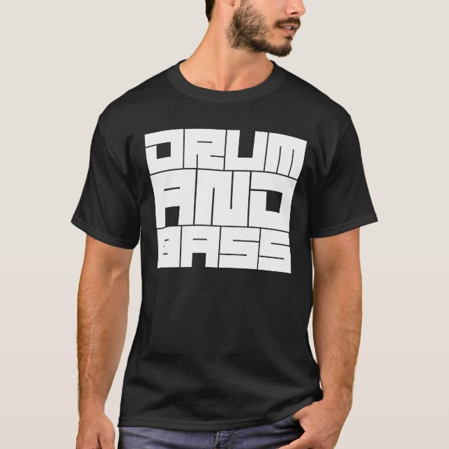 T-shirt conception de logo Drum and Bass (Devant)