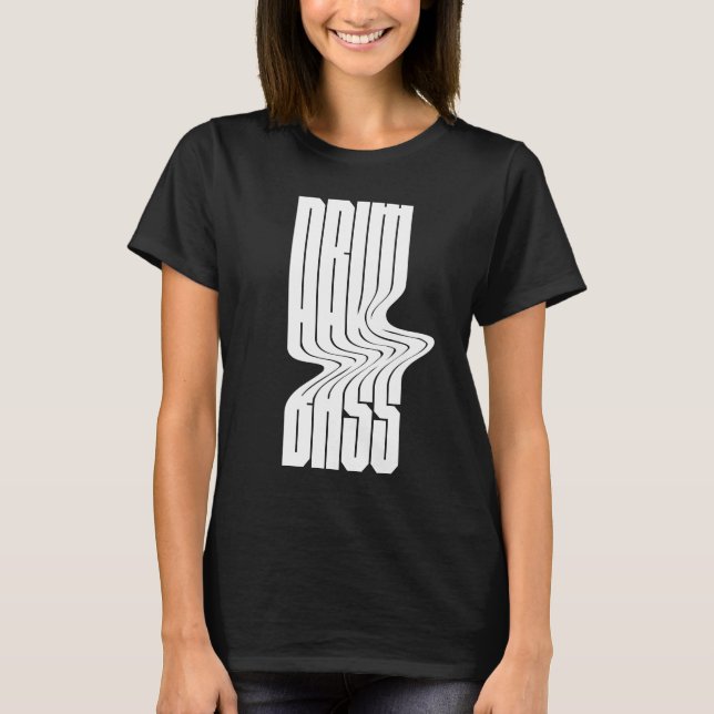 T-shirt conception de logo gras drum and bass (Devant)