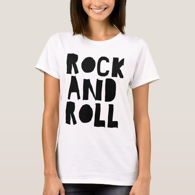 T-shirt conception de logo gras rock and roll (Devant)