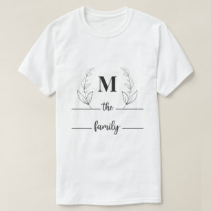 T-shirt Conception de logo initial de famille élégante ave