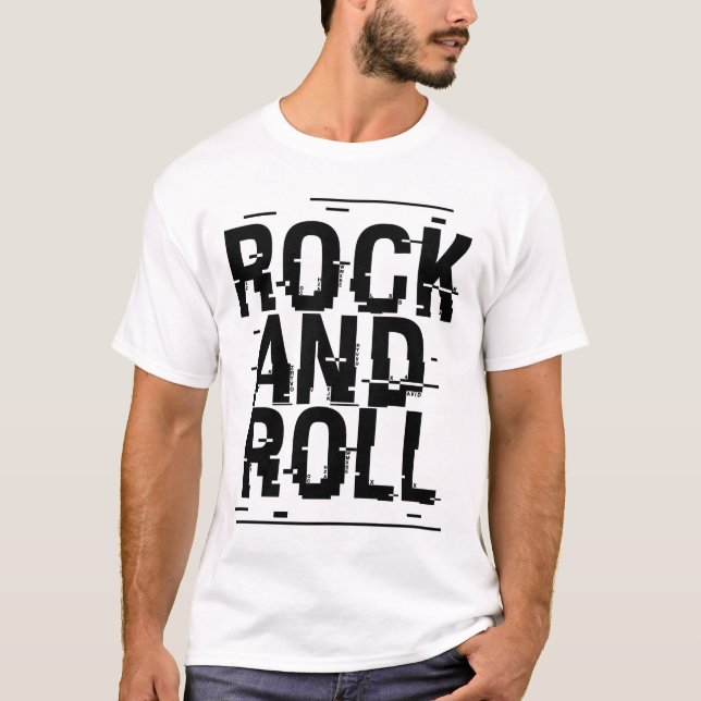 T-shirt Conception de logo typographique Rock and Roll  (Devant)