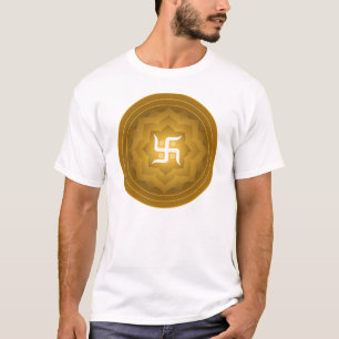 T-shirt Conception de Lotus de svastika