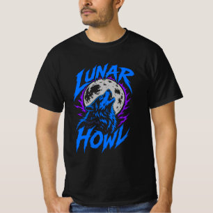 T-shirt Conception de loup ADOM Hurlement Lunaire