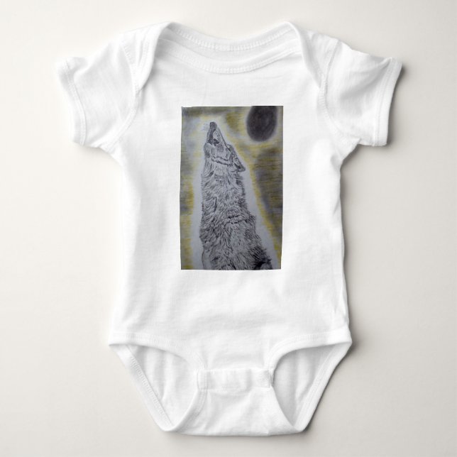 T-shirt Conception de loup d'hurlement (Devant)