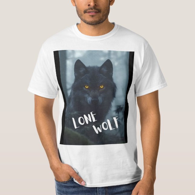 T-shirt (conception de loup solitaire) (Devant)