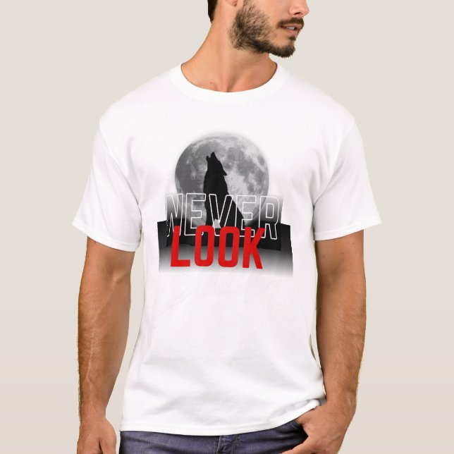 T-shirt Conception de Lune Ne Regarde Jamais En Arrière (Devant)