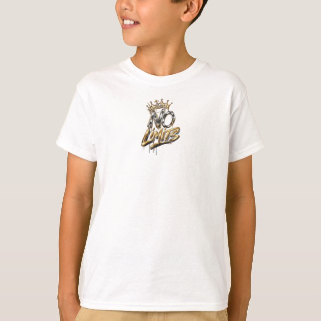 T-shirt Conception de luxe Couronne d'Or Sans Limites (Devant)