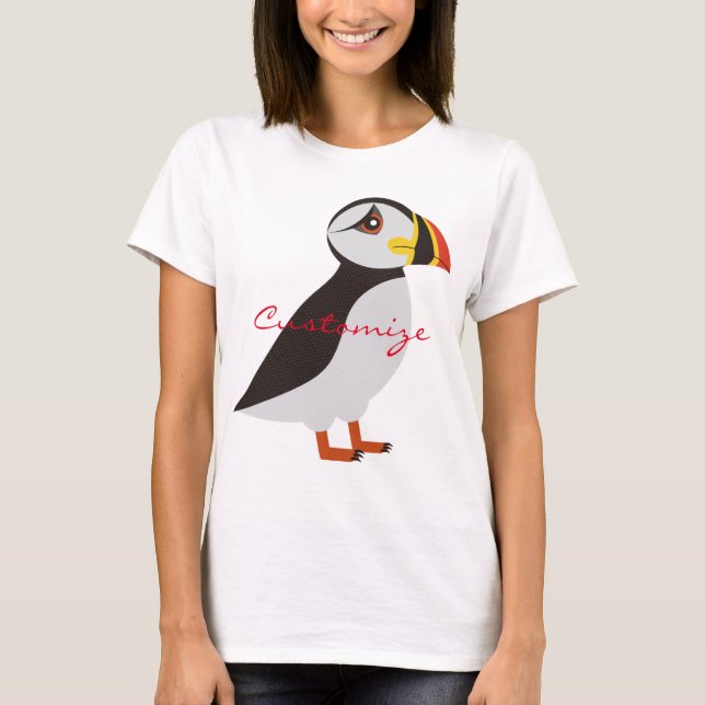 T-shirt Conception de macareux de l'Atlantique Cute Thunde (Devant)