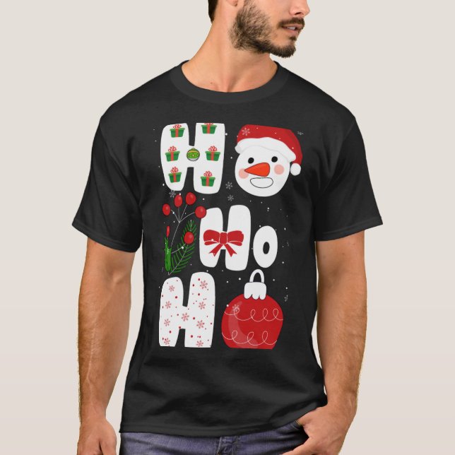 T-shirt Conception de magie d'hiver Rétro Noël d'hiver Vec (Devant)