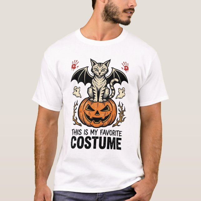 T-shirt Conception de maillot de costume de chat de citrou (Devant)