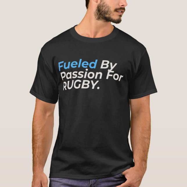 T-shirt Conception de maillot passionnée de rugby (Devant)