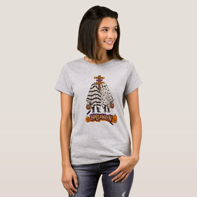T-shirt Conception de maison hantée au coucher de soleil v (Devant entier)