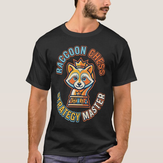 T-shirt Conception de maître d'échecs de raton laveur mini (Devant)