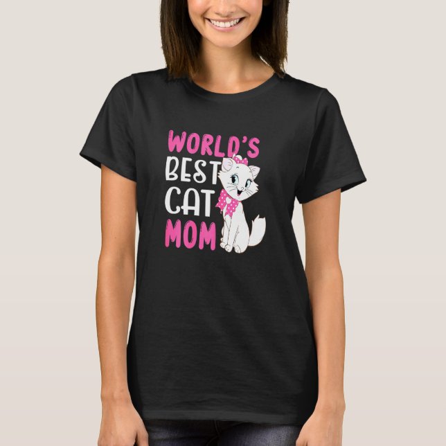 T-shirt Conception de maman de chat (Devant)