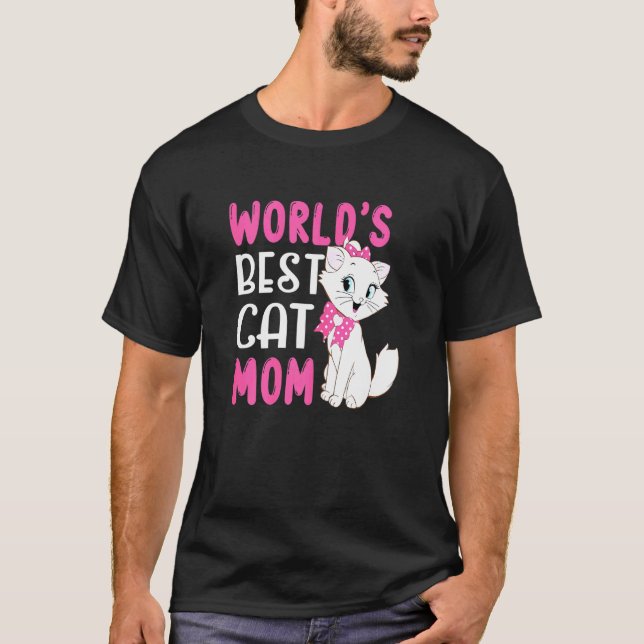 T-shirt Conception de maman de chat (Devant)
