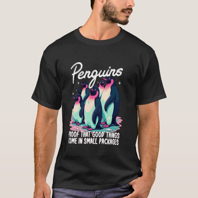 T-shirt Conception de manchot drôle pour les amateurs de m (Devant)