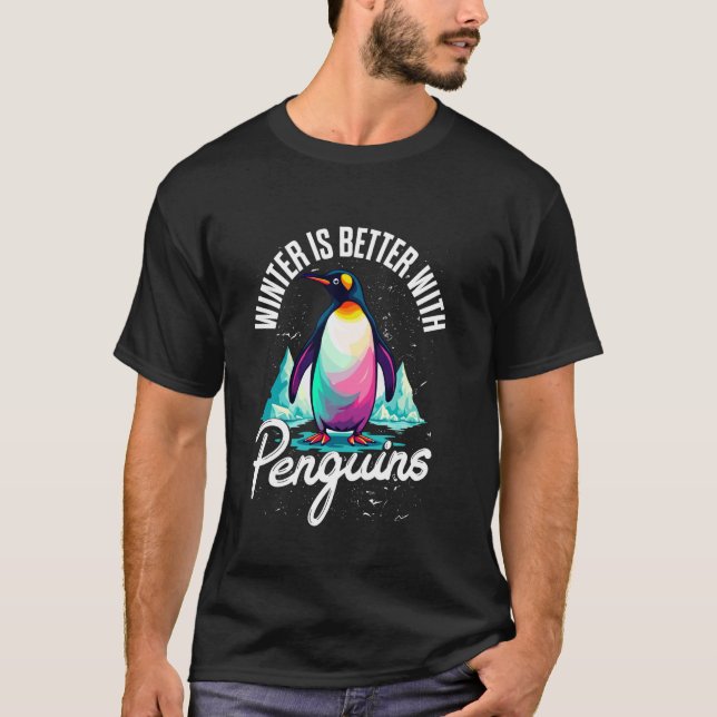 T-shirt Conception de manchot drôle pour les amateurs de m (Devant)
