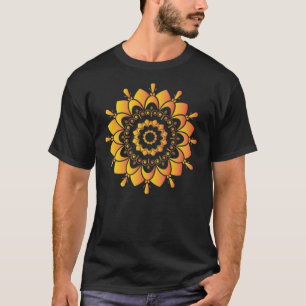T-shirt Conception de mandala unique doré