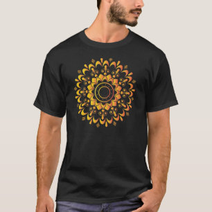T-shirt Conception de mandala unique doré-95747