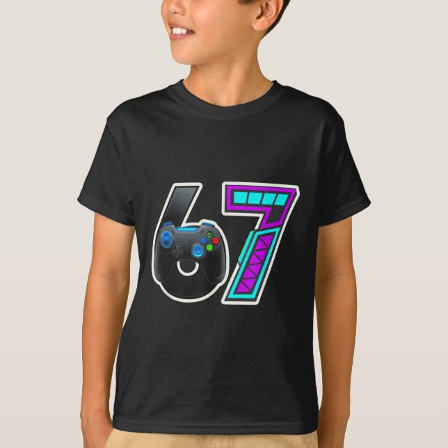 T-shirt Conception de manette de console pour joueur 67 (Devant)