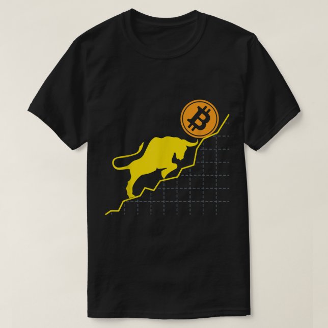 T-shirt Conception de marché haussier Bitcoin (Design devant)