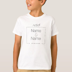 T-shirt Conception de mariage minimaliste naturel organiqu