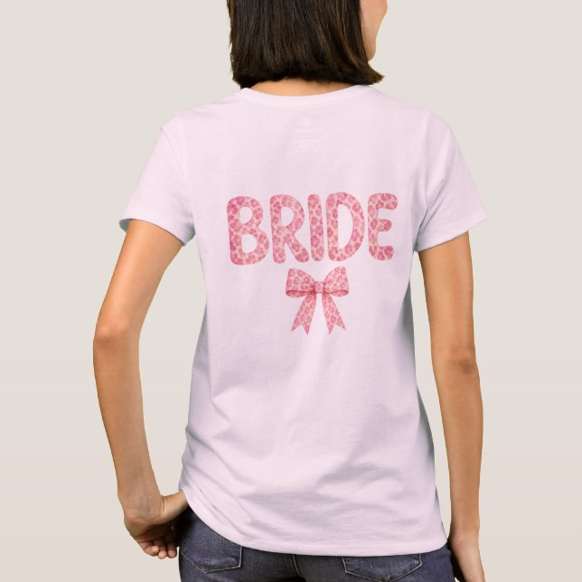 T-shirt Conception de mariée - Léo - Nœud - rose - Enterre (Dos)