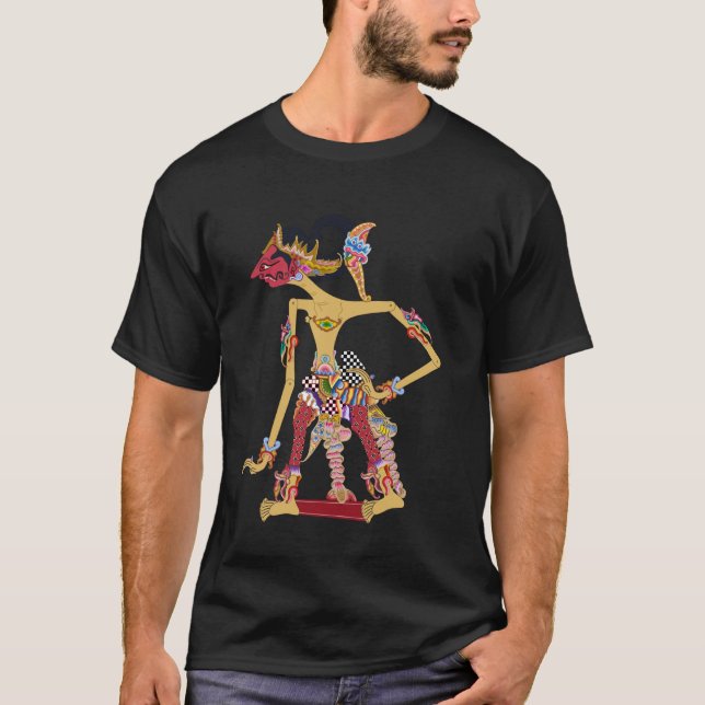 T-shirt Conception de marionnette javanaise héroïque Wayan (Devant)