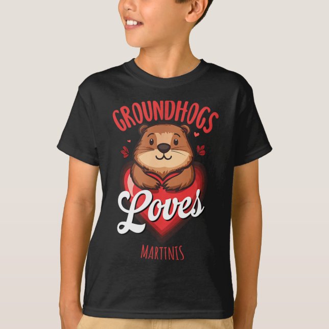 T-shirt Conception de martini amusante pour la journée de  (Devant)
