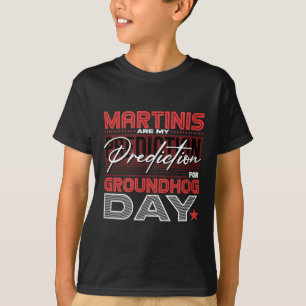 T-shirt Conception de martini drôle de jour de la marmotte