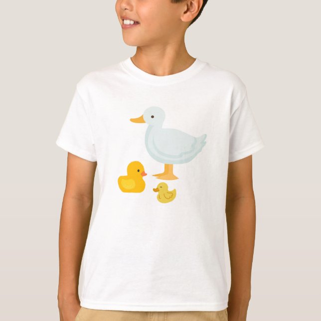 T-shirt Conception de mascotte de caneton mignon (Devant)